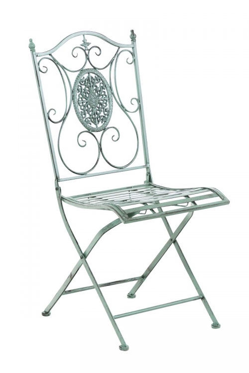 Kovová skladací židle Sibell - Zelená antik
