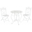 Souprava kovových židlí a stolu Indra (SET 2 + 1) - Bílá